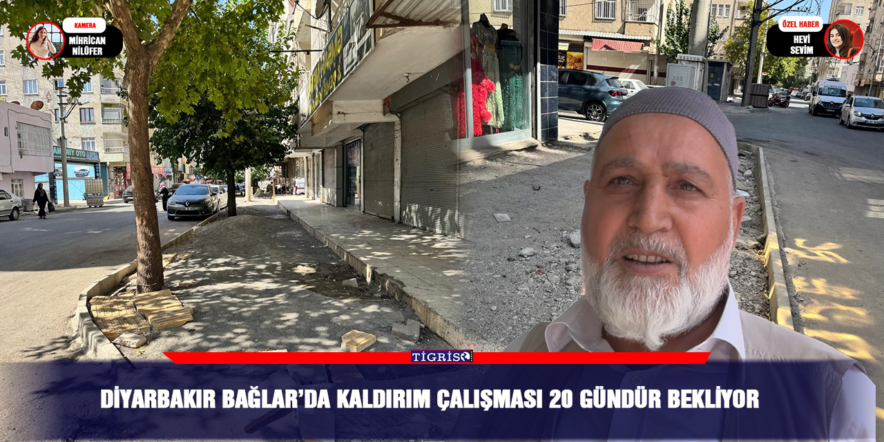 Diyarbakır Bağlar’da kaldırım çalışması 20 gündür bekliyor