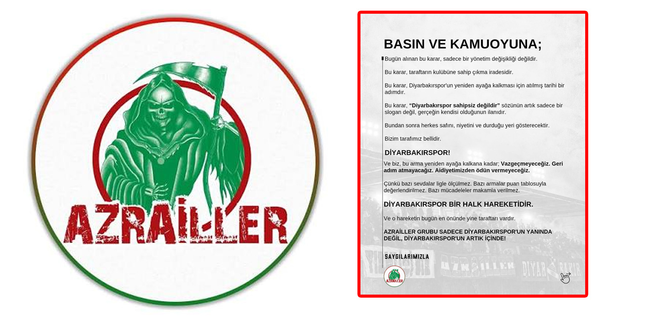 Azrailler efsane Diyarbakırspor’a sahip çıktı