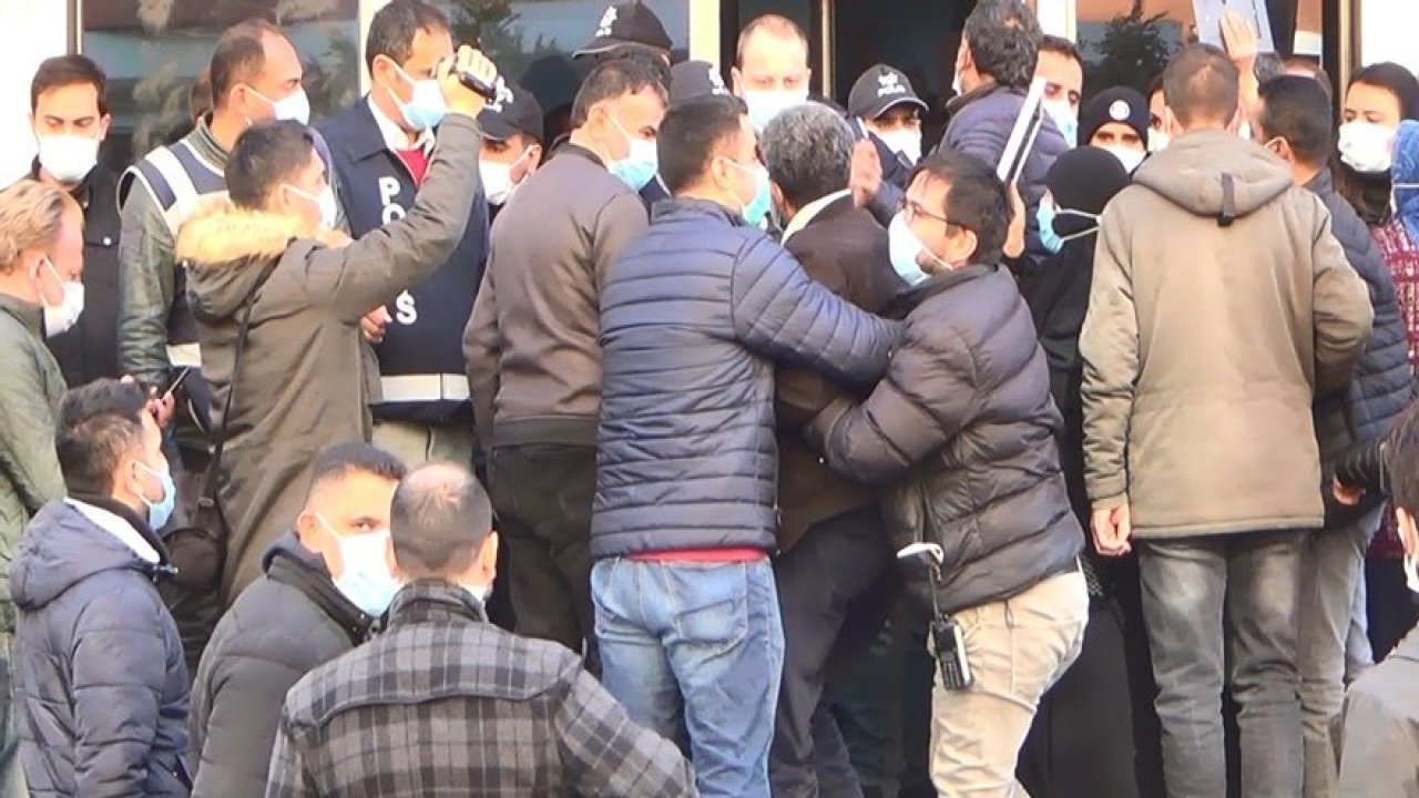 HDP önünde ailelerin yüzüne tükürülmesi iddiası gerginlik yarattı