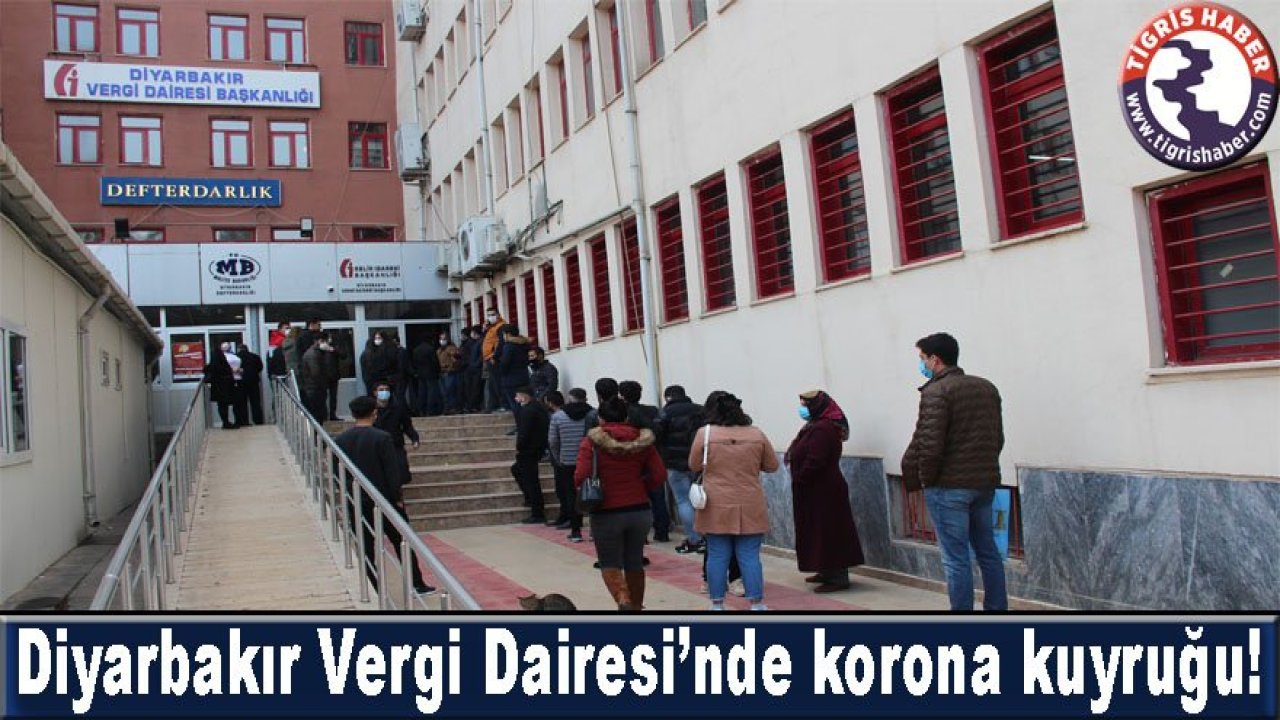 Diyarbakır Vergi Dairesi’nde korona kuyruğu!