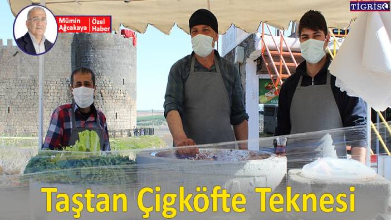 Diyarbakır’ın taş ustasından, taştan çigköfte teknesi