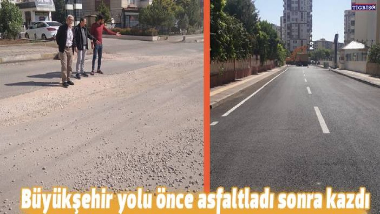 Büyükşehir yolu önce asfaltladı sonra kazdı
