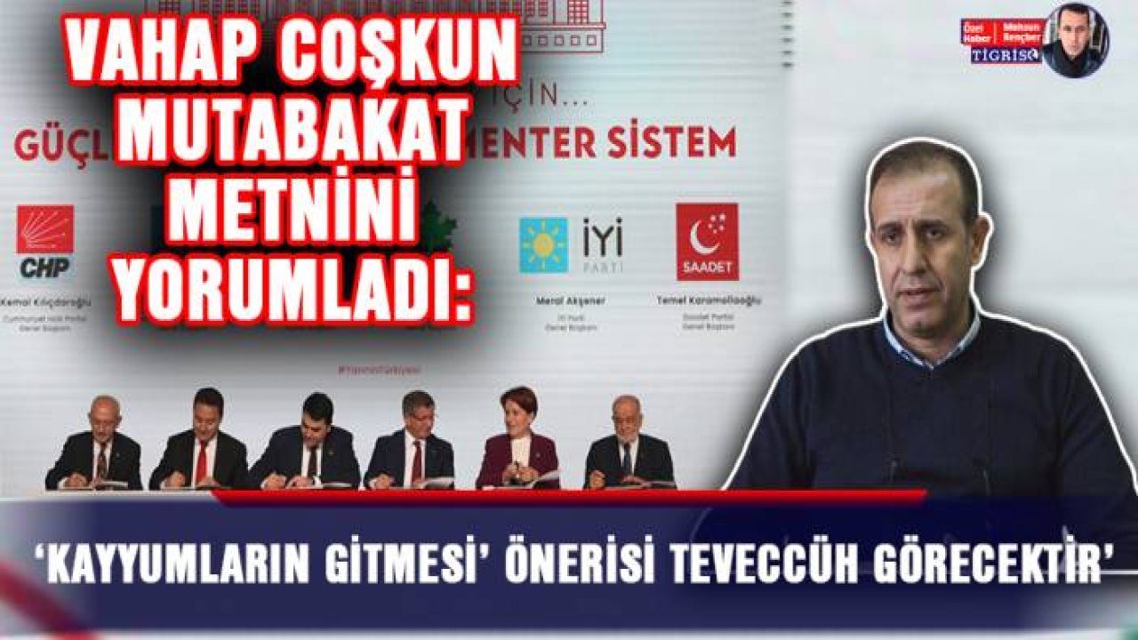 Vahap Coşkun: 'Kayyumların gitmesi’ önerisi teveccüh görecektir