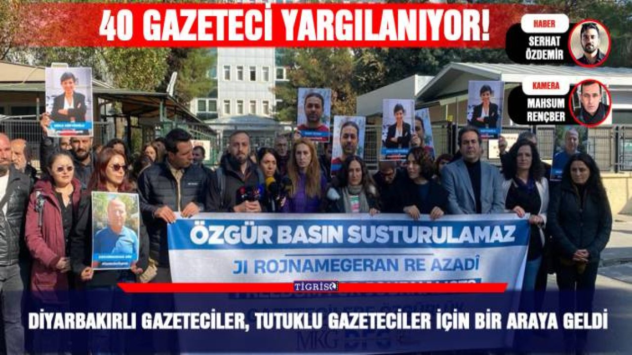 Diyarbakırlı gazeteciler, tutuklu gazeteciler için bir araya geldi