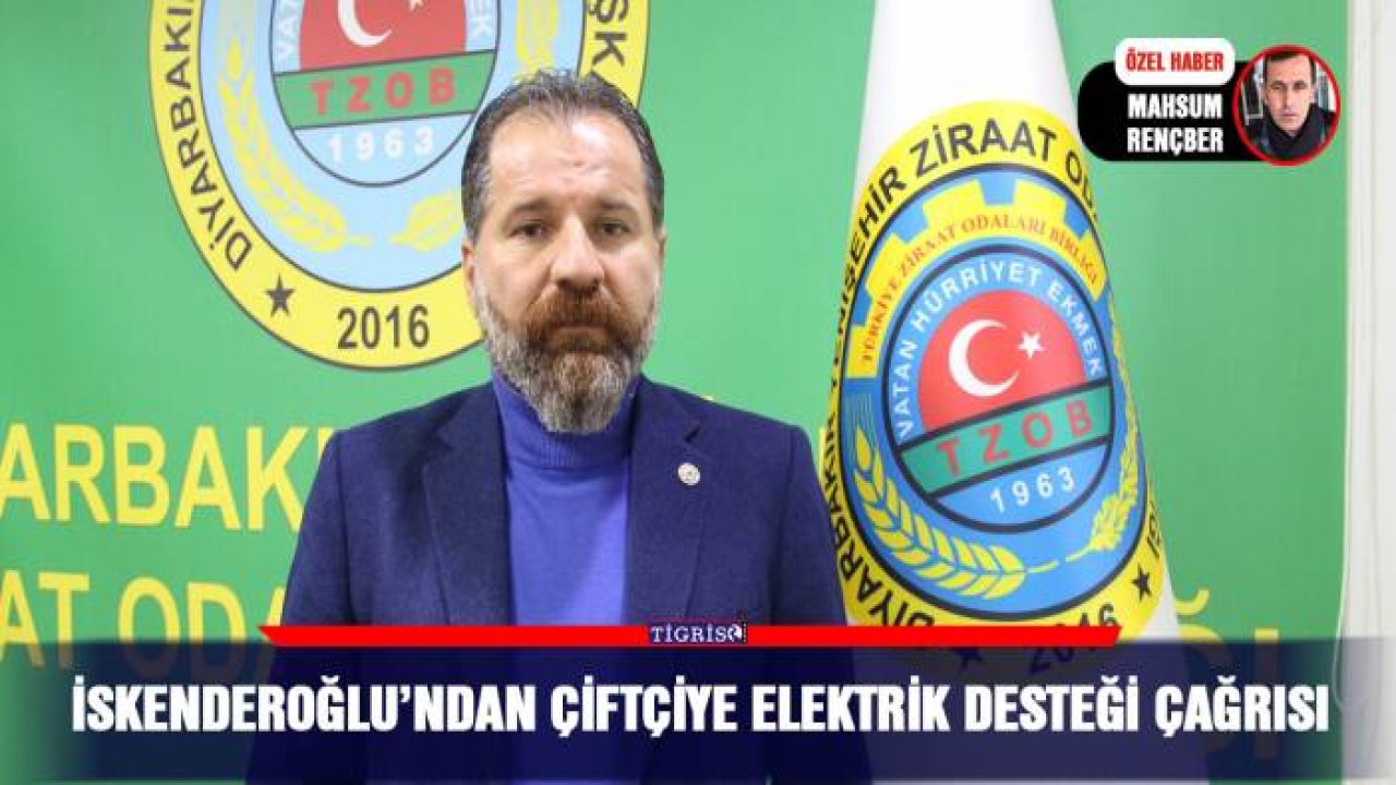 İskenderoğlu’ndan çiftçiye elektrik desteği çağrısı