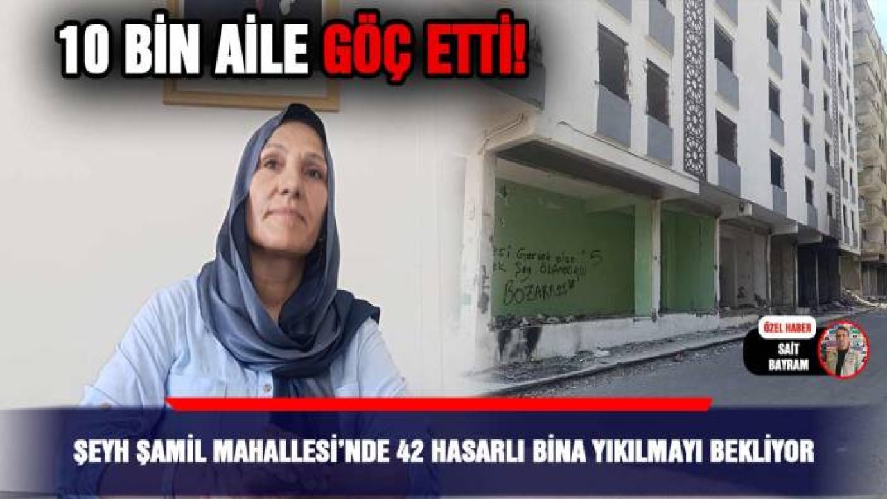 Şeyh Şamil Mahallesi’nde 42 Hasarlı bina yıkılmayı bekliyor