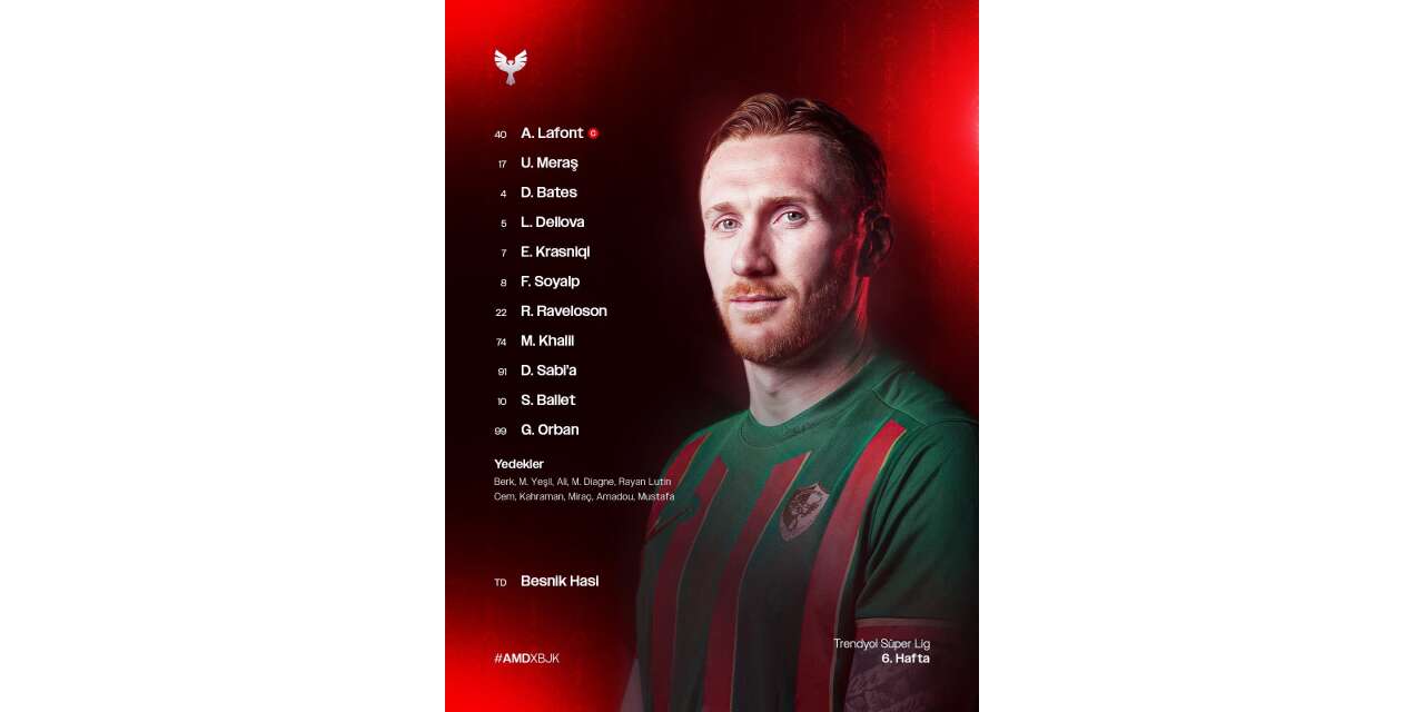 Amedspor’un Beşiktaş maçı ilk 11’i açıklandı