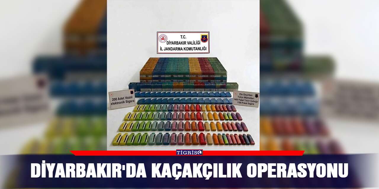 Diyarbakır'da kaçakçılık operasyonu