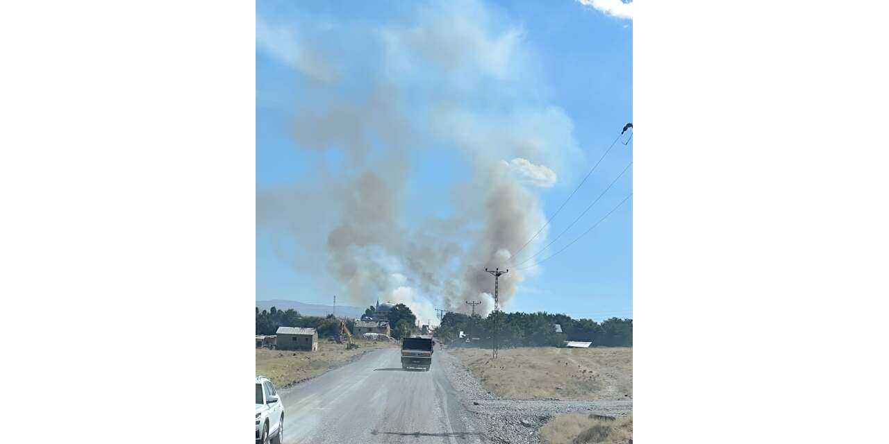 Muş’ta iki bölgede anız yangını