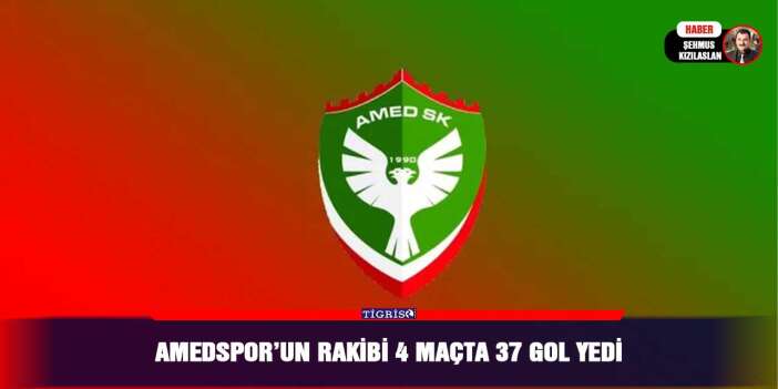 Amedspor’un rakibi 4 maçta 37 gol yedi