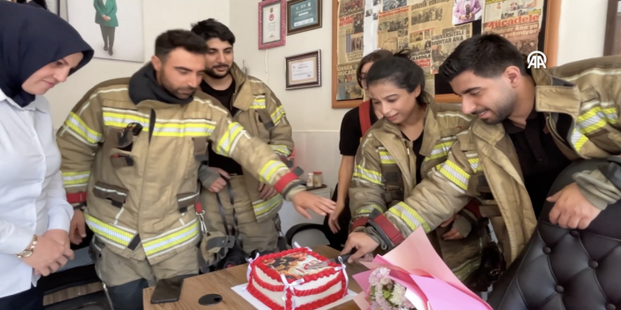 Diyarbakır'da itfaiye ekiplerine sürpriz kutlama
