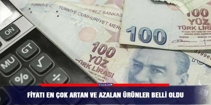 Fiyatı en çok artan ve azalan ürünler belli oldu