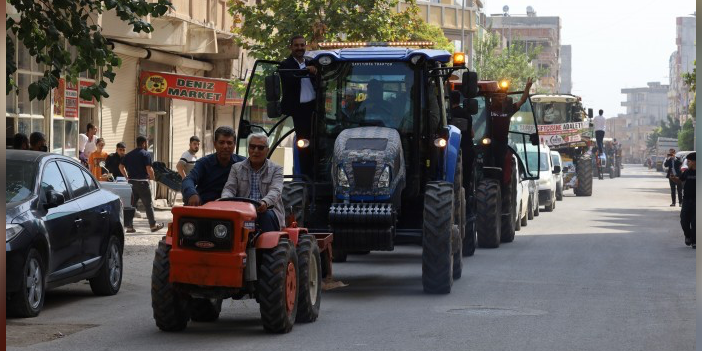 Çiftçilerden traktörlü eylem