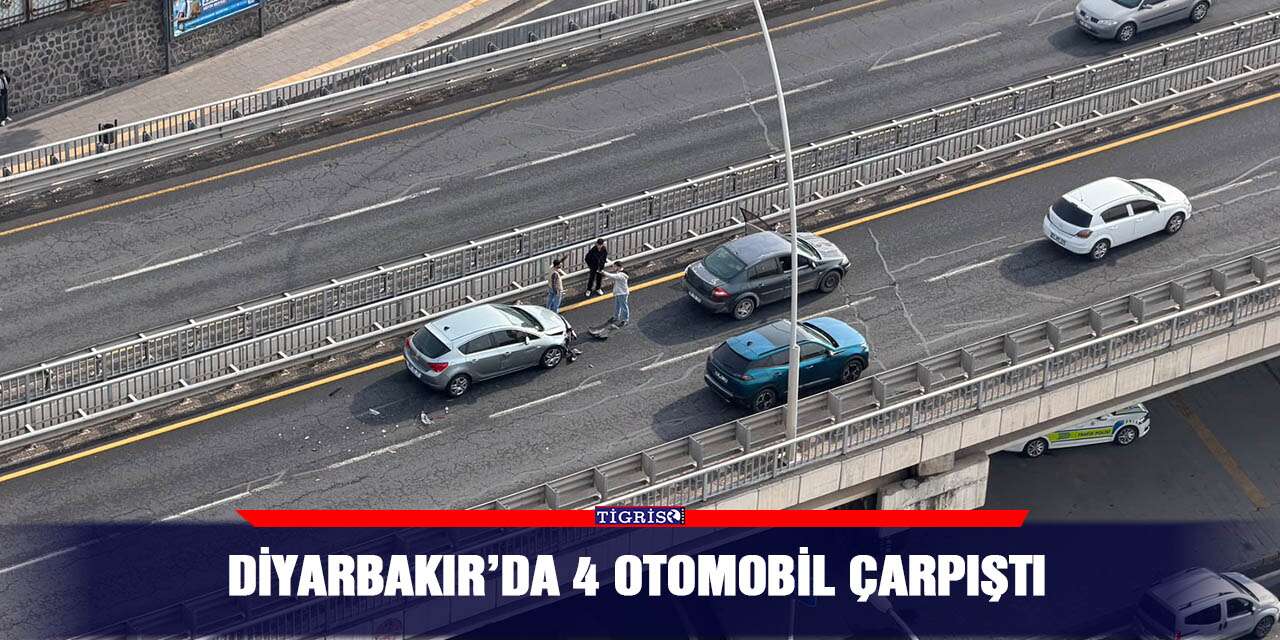 Diyarbakır’da 4 otomobil çarpıştı