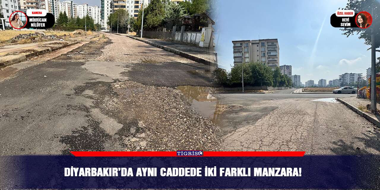 Diyarbakır’da aynı caddede iki farklı manzara!