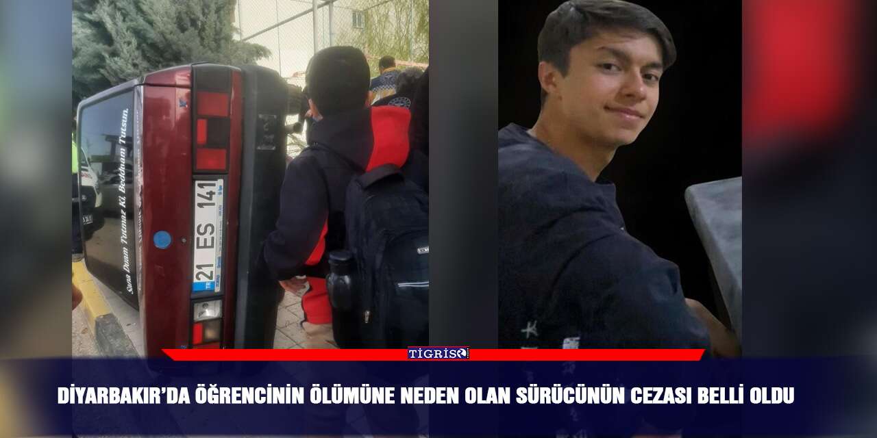 Diyarbakır’da öğrencinin ölümüne neden olan sürücünün cezası belli oldu