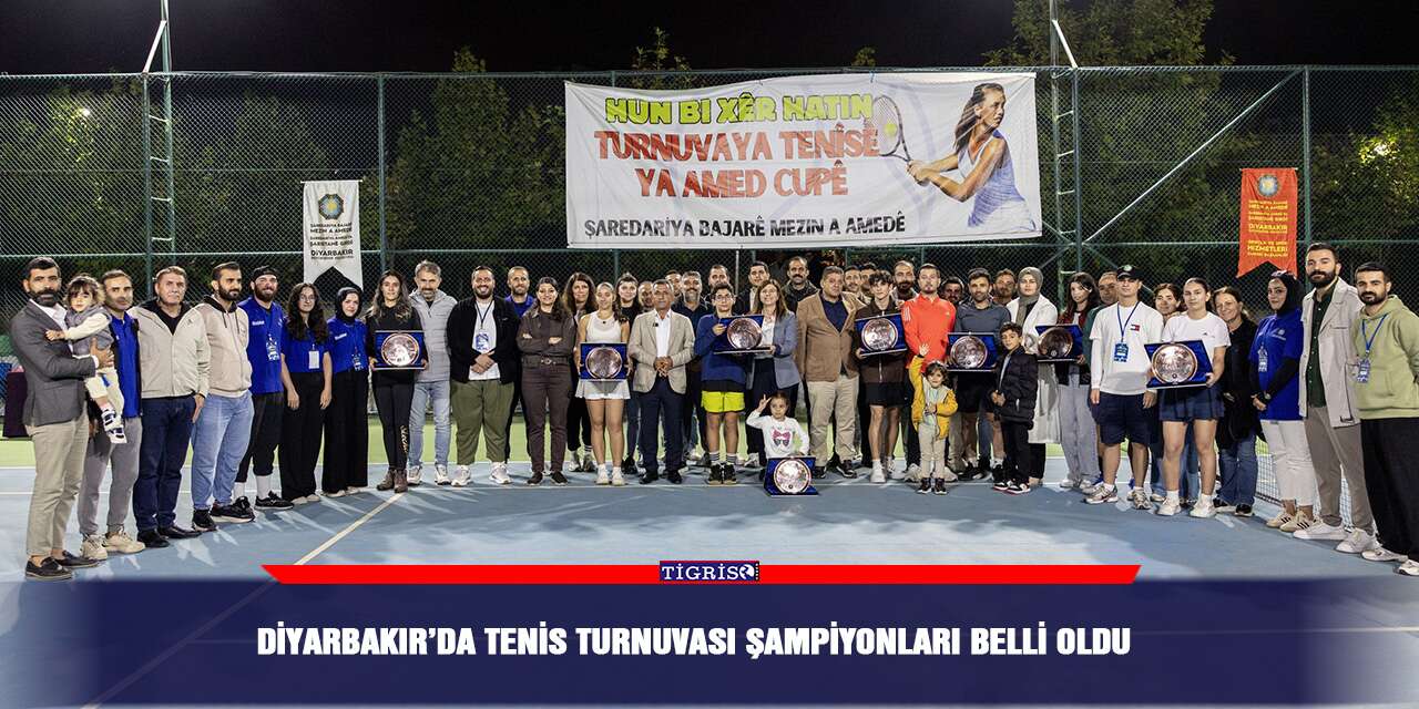 Diyarbakır’da tenis turnuvası şampiyonları belli oldu