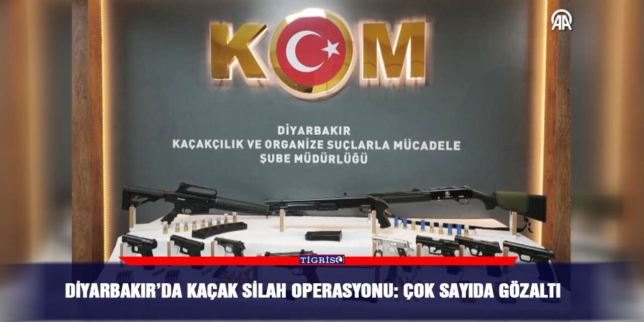Diyarbakır’da kaçak silah operasyonu: Çok sayıda gözaltı