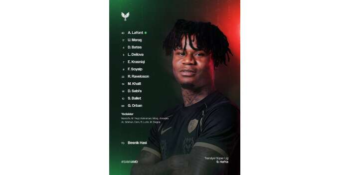 Amedspor'un ilk 11'i belli oldu