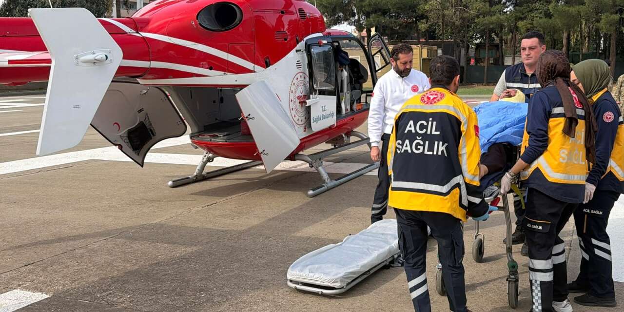 Diyarbakır’a acil sevk! Şırnak’taki yanık hastası için ambulans helikopter havalandı