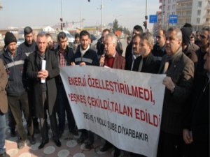 Dedaş çalışanları eylem yaptı