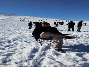 Bu defa kayak keyfini onlar yaşadı