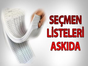 Seçmen listeleri askıda