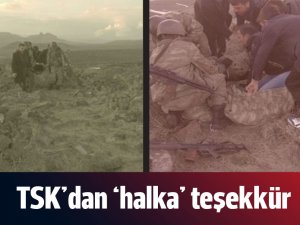 Genelkurmay'dan askerleri taşıyan halka teşekkür