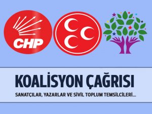 Sanatçı, yazar ve STK temsilcilerinden 3 partiye koalisyon çağrısı
