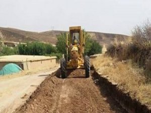 Hazro'da stablize yol çalışması başlatıldı