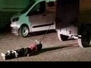 Cenazenin sürüklenmesiyle ilgili 2 polis görevden alındı