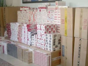 150 bin paket kaçak sigara ele geçirildi