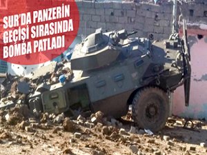 SUR’DA PANZERİN GEÇİŞİ SIRASINDA BOMBA PATLADI