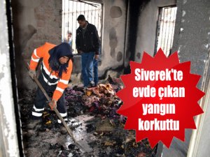 Siverek'te evde çıkan yangın korkuttu