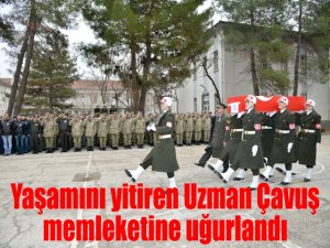 Yaşamını yitiren uzman çavuş memleketine uğurlandı