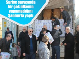 Suriye savaşında bir çok ülkenin yapamadığını şanlıurfa yaptı