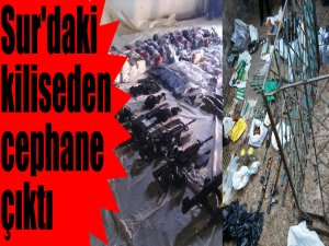 Sur'daki kiliseden cephane çıktı