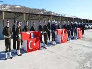Cizre de yaşamını yitiren askerler memleketlerine uğurlandı