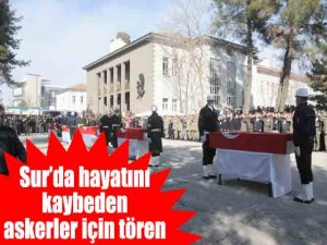 Sur’da hayatını kaybeden askerler için tören