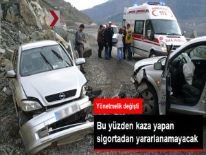 Kazada Ağır Kusurlu Olan Sigorta Kapsamı Dışında Kalacak