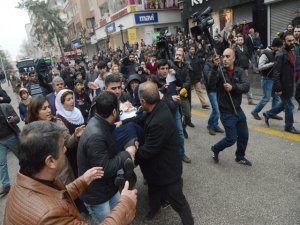 Sur yürüyüşünde olay çıktı