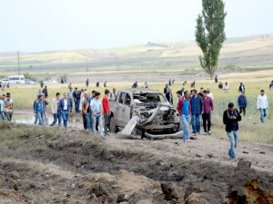 Patlama sonrası bir araç bulundu