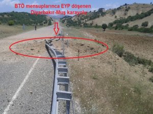 Karayoluna tuzaklı patlayıcı imha edildi