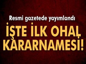 İlk OHAL kararnamesi yayımlandı
