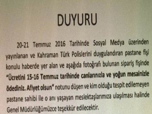 Emniyet, teşekkür etmek için polise jest yapan pastaneyi arıyor