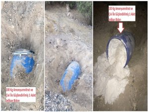 Yola tuzaklanan 100 kilogram patlayıcı imha edildi
