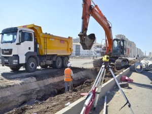15 km yağmursuyu ve kanalizasyon şebekesi döşeniyor