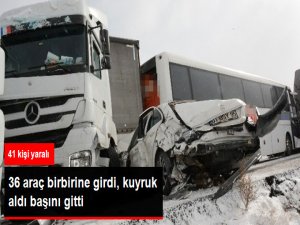 Aksaray'da 36 Araç Birbirine Girdi: 41 Yaralı