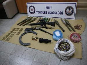Siirt’te PKK’ye ait mühimmat ele geçirildi