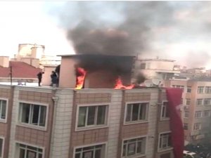 İşte HDP binasının yakılma anları